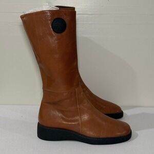 Krizia Brown Knee High Riding Boots Equestrian Style Classic‎ Made in Italy Read